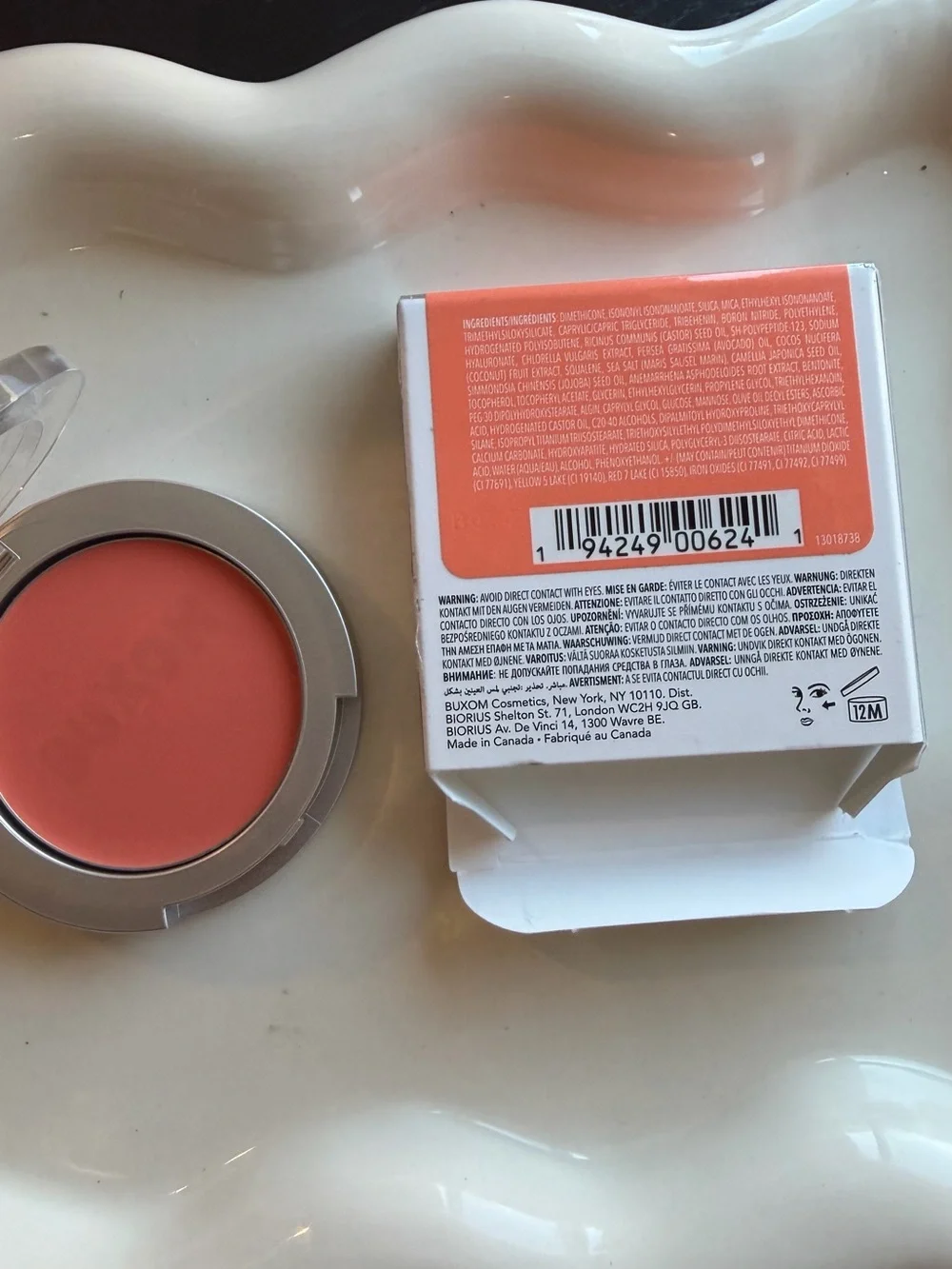 NIB Buxom PLUMP SHOT™ PEPTIDE PLUMPING CREAM BLUSH in Coral Cheer